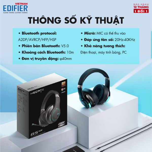 Tai nghe Gaming EDIFIER HECATE G5BT - Hình ảnh 5