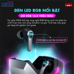 EDIFIER Hecate GX04 - Tai nghe gaming không dây 10 HECATE GX04 với đèn LED RGB nổi bật