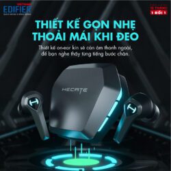 EDIFIER Hecate GX04 - Tai nghe gaming không dây 12 Hecate GX04 với thiết kế gọn gàng giúp thoải mái khi đeo