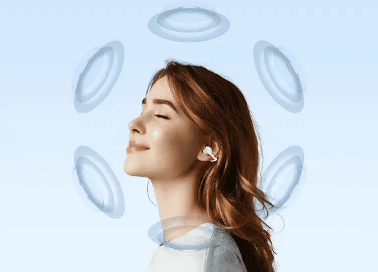 Tai Nghe Kẹp Vành Tai Edifier LolliClip 48 Âm thanh không gian 360° với theo dõi chuyển động đầu