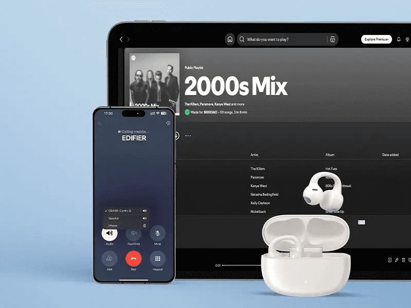 Tai Nghe Kẹp Vành Tai Edifier Comfo Q 50 Tương Thích Với Ứng Dụng EDIFIER ConneX