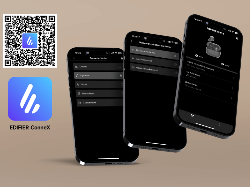 Tùy chỉnh âm thanh qua ứng dụng EDIFIER ConneX