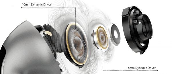 Dual-Coaxial Dynamic Drivers – Âm thanh phong phú, cân bằng trên mọi dải tần