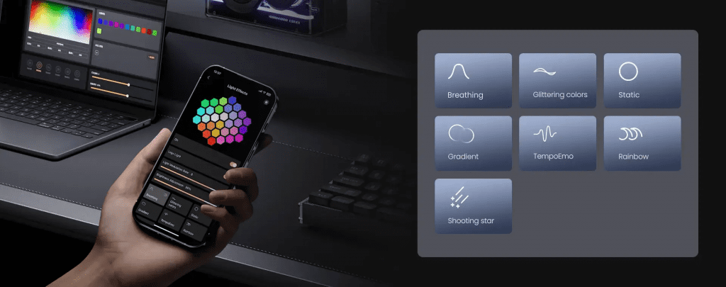 Loa Bluetooth Edifier QD25 – Âm Thanh Hi-Res, Công Suất 25W, Đèn LED Đẹp Mắt, Pin 15h 30 Hiệu ứng đèn LED và tùy chỉnh qua ứng dụng