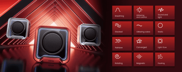 Loa Bluetooth mini siêu trầm Edifier QS20 25 Hiệu ứng ánh sáng TempoAbyss độc quyền