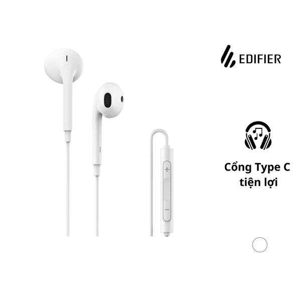 Tai nghe có dây nhét tai EDIFIER model P180 USB-C, màu trắng-like new